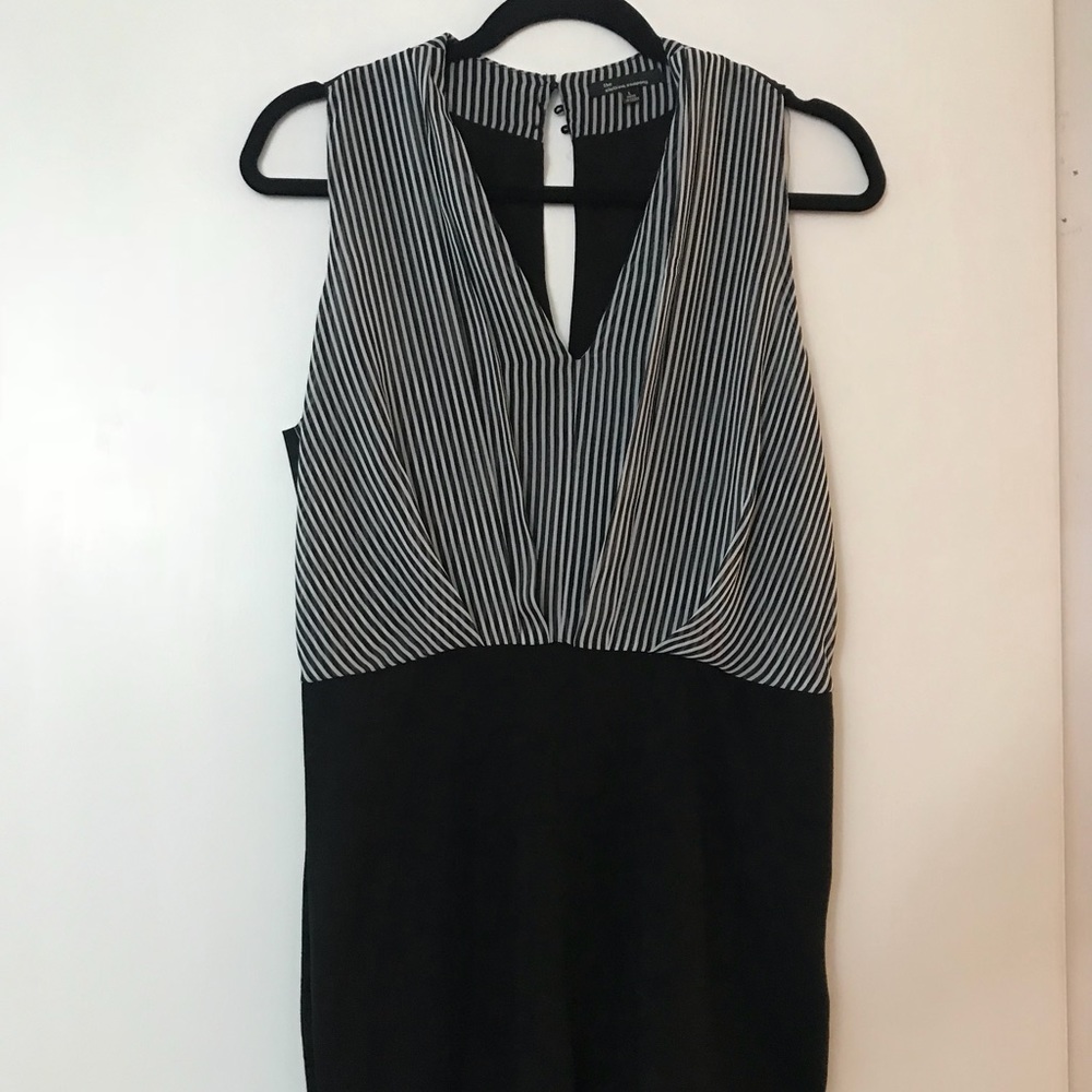 Fitted Black and White Dress